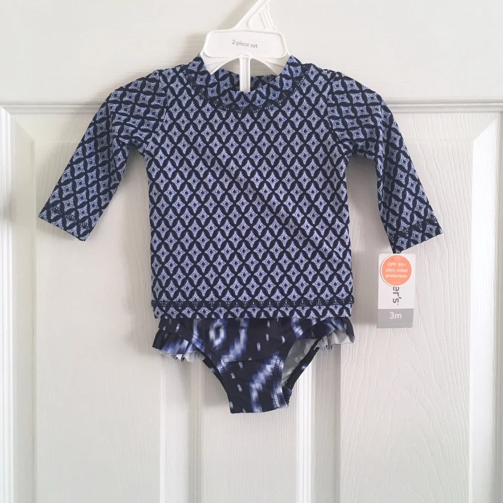 Carter's Long Sleeve 2pc Rashguard Swimsuit